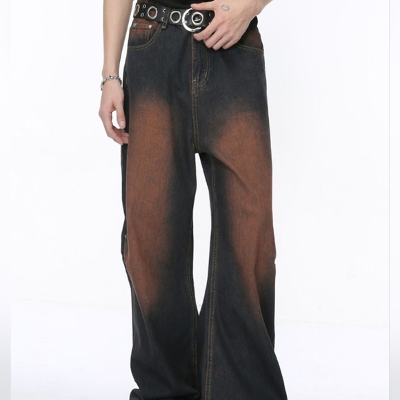Men's Trendy Wide Leg Jeans - Picture 6 of 12